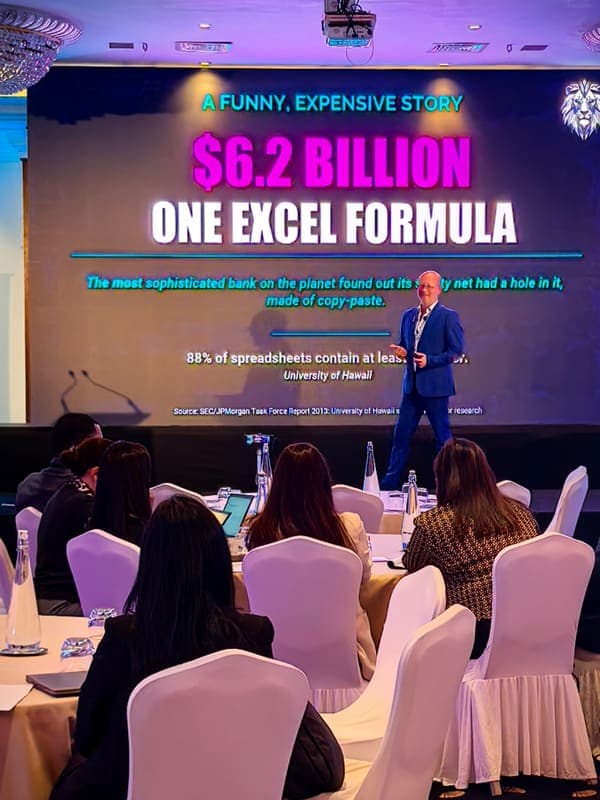 Andy Jarvis presenting at a conference